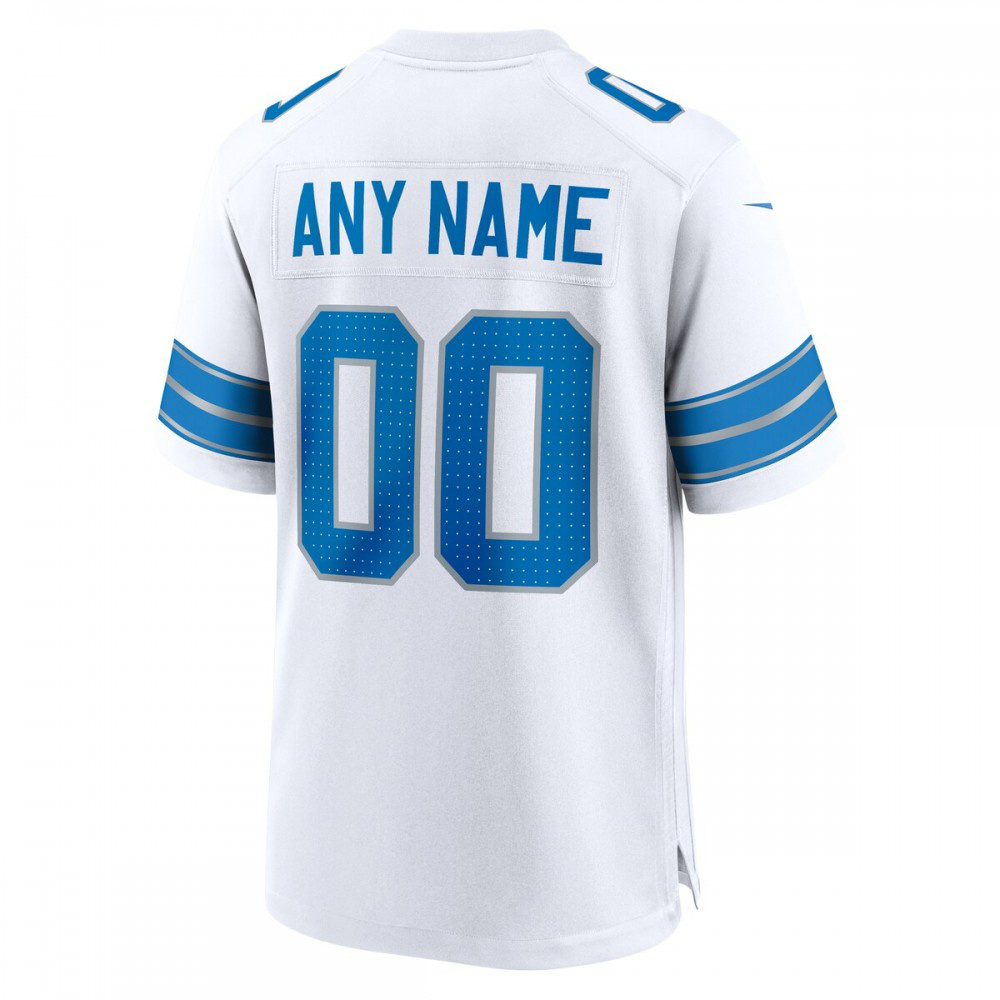 Detroit Lions Nike Custom Game Jersey - White-Profan Arena